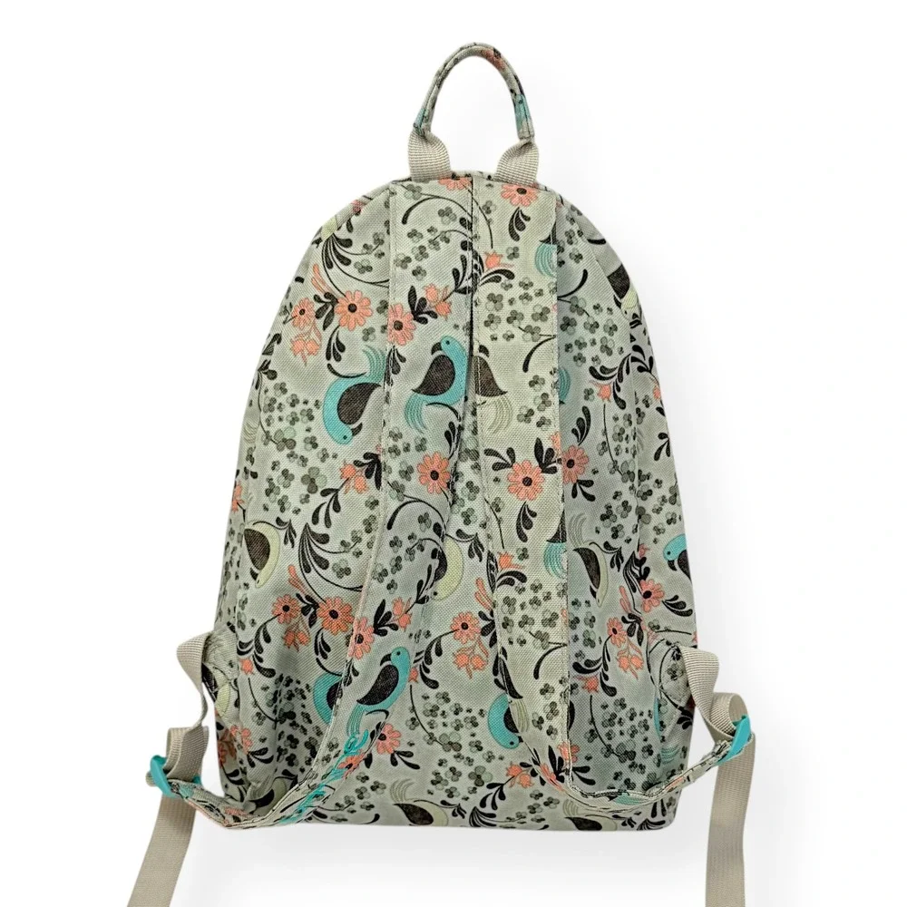 Dakine Cosmo 6.5L Mini Backpack Green Bird Floral Print Travel Bag Embroidered